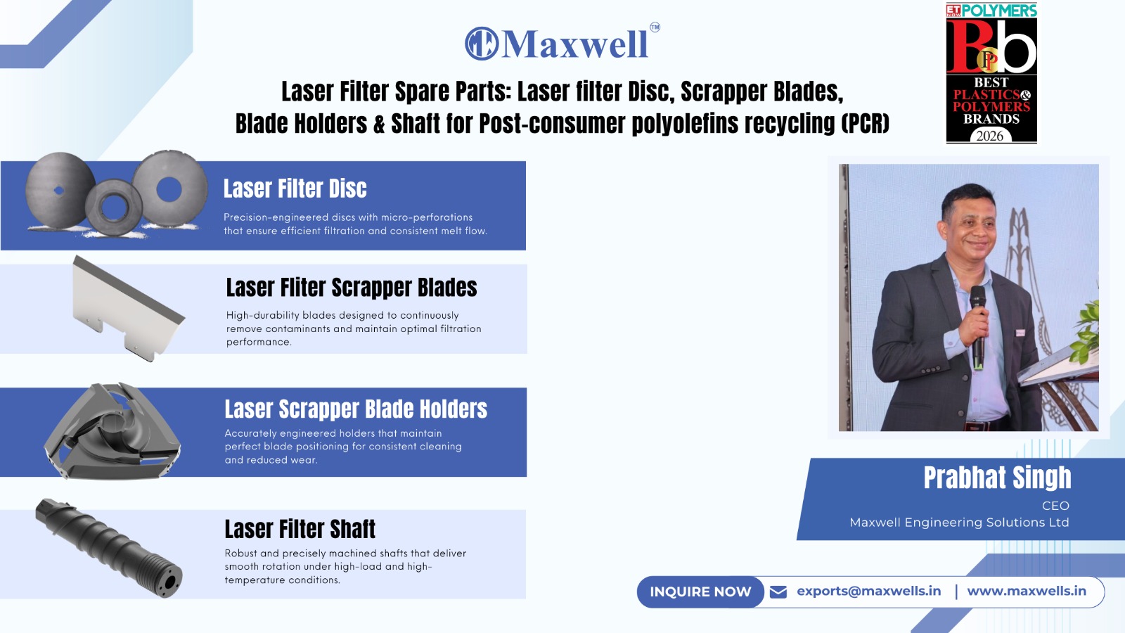 Maxwell Laser Filter Spare Parts for Recycling